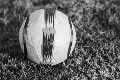 Close-up of soccer ball