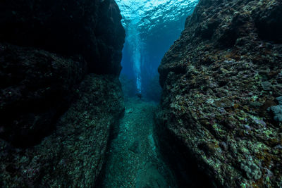 Rock formations in sea