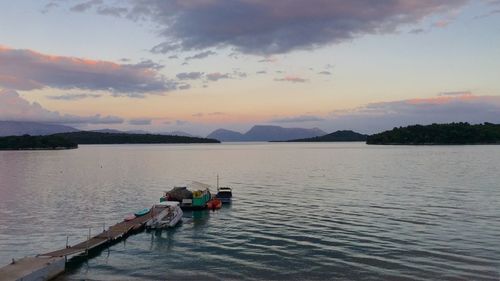 Boats in sea