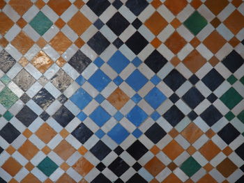 Full frame shot of tiled floor