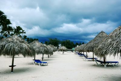 Panoramic view of beach against sky