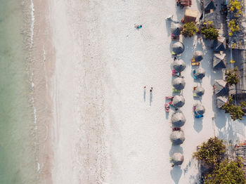 Aerial view of tanjung aan beach,lombok,indonesia