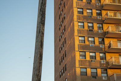 Low angle view of building against clear sky