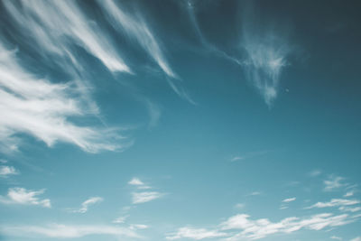 Low angle view of blue sky