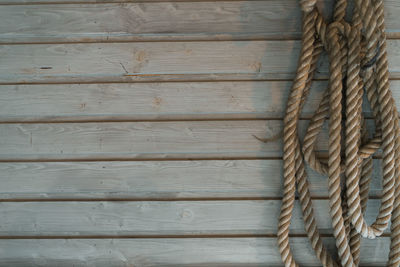 Full frame shot of wooden rope