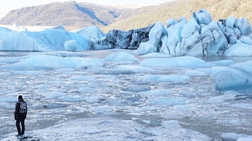 Close-up of snow covered landscape
