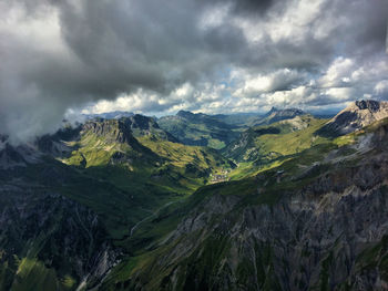 Flight over the mountains in austria 22.8.2017
