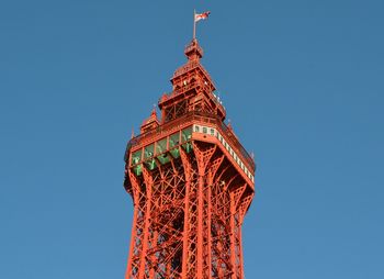 Low angle view of historical building against clear sky