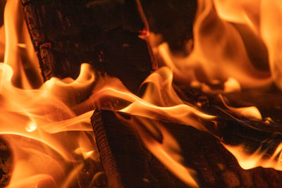 Close-up of bonfire