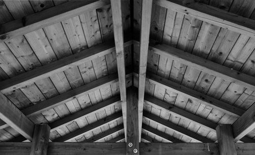 Low angle view of roof of building