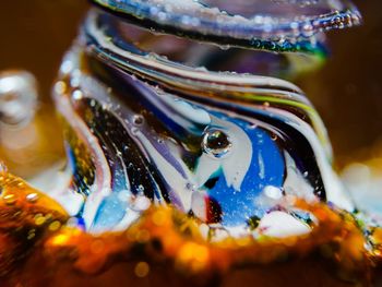 Close-up of animal representation in water