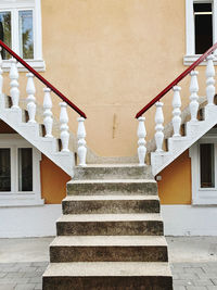 Stairs to the library hivzi sulejmani in prishtina, kosovo