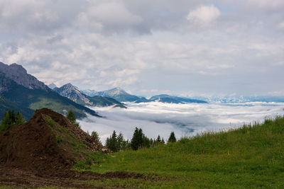 Scenic view of landscape against sky