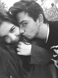 Close-up portrait of young woman