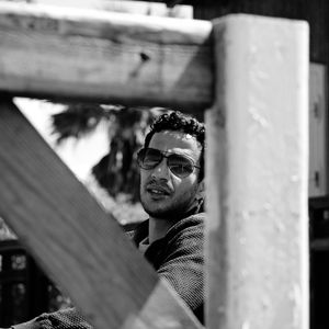 Portrait of young man wearing sunglasses