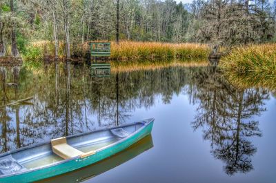 Scenic view of calm lake