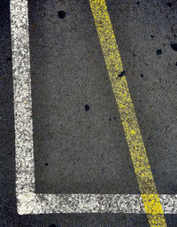 High angle view of road marking