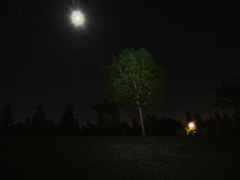 View of illuminated lights at night