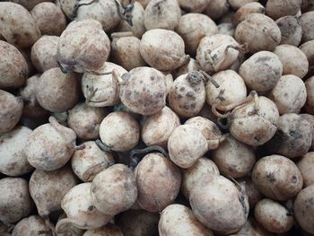 Full frame shot of potatoes for sale at market