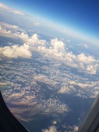 Aerial view of clouds in sky