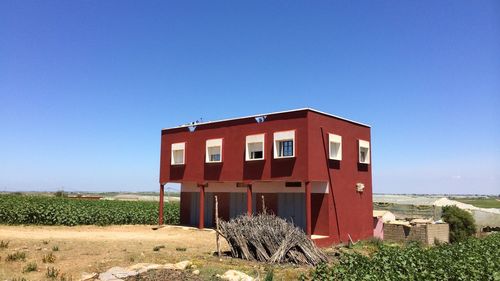 Built structure against clear blue sky