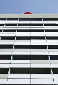 Low angle view of modern building against sky