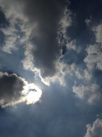 Low angle view of cloudy sky