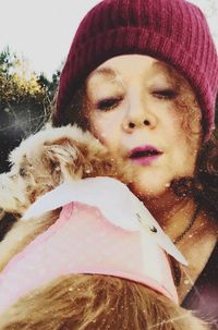 Close-up portrait of young woman