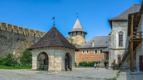 Khotyn, ukraine 11.07.2021. khotyn fortress in chernivtsi region of ukraine on a sunny summer day