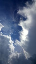 Low angle view of clouds in sky