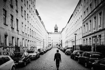 Cars on city street