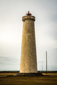 Low angle view of lighthouse against sky