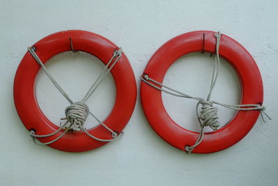 Close-up view of red umbrella