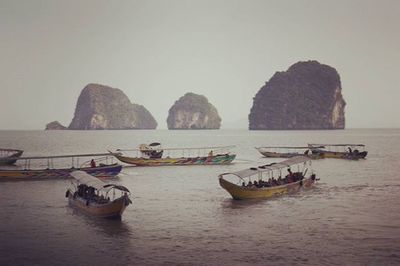 Boats in sea