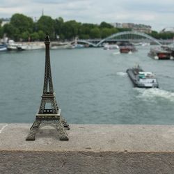 View of bridge over river in city