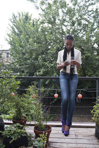 Young woman using a cell phone