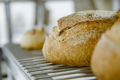Close-up of bread on table