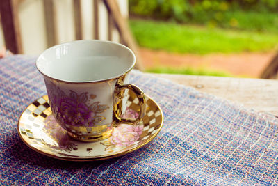 Close-up of coffee cup