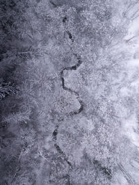 Full frame shot of snow on land