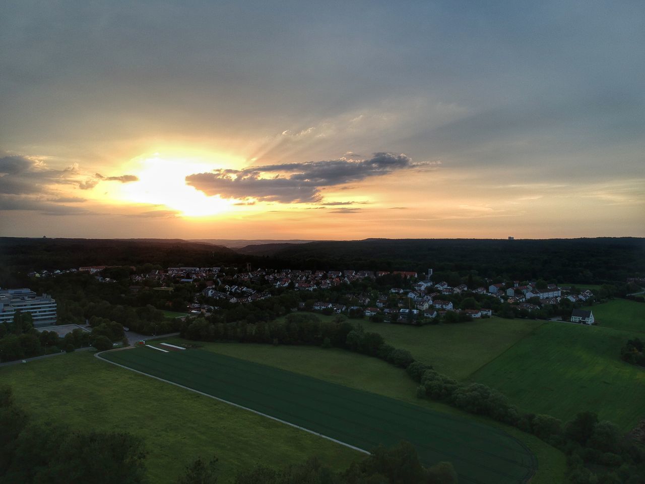 SCENIC VIEW OF SUNSET OVER LAND