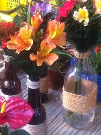 Close-up of flowers in vase