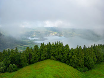 Panoramic view of landscape against sky