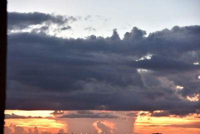 Scenic view of clouds in sky during sunset