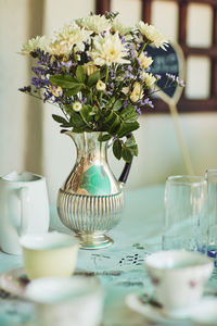 Close-up of vase on table