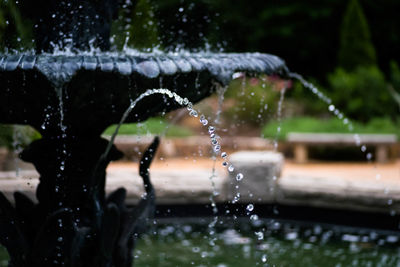 Close-up of water drops on glass