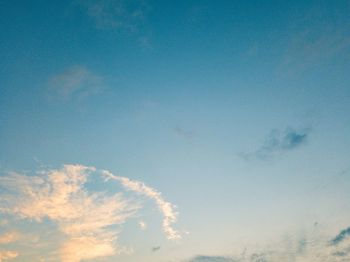 Low angle view of sky at sunset