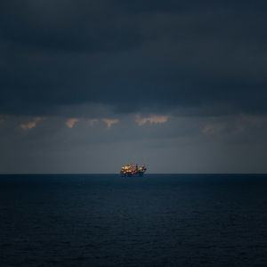 Scenic view of seascape against sky