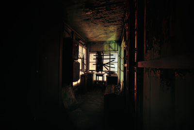Interior of abandoned building