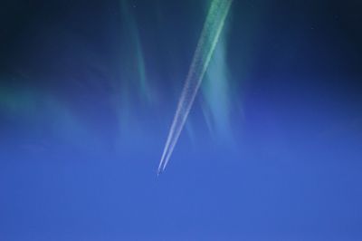 Low angle view of vapor trail in sky