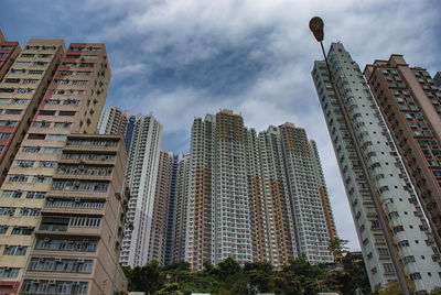 Low angle view of buildings against sky